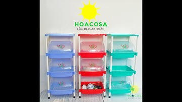 Kệ Đựng Chén Có Nắp Đậy 3 Tầng Bền, Đẹp, Tiện Dụng- Đồ Gia Dụng Hoacosa