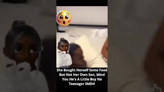 This Mother Buys Popeye's 🍗For Her To Eat But Left Baby Hungry Where's His Food🤬