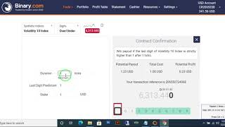 Binary.com Robot even/odd Fully Automated