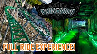 Primordial Front Row POV | Lagoon's Immersive New for 2023 Roller Coaster