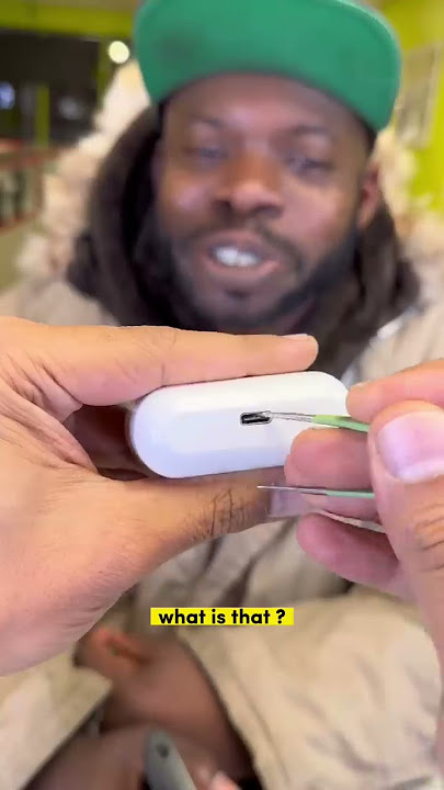 You won’t believe what came out from this FAKE AirPod 😱 #shorts #apple #airpods #ios #samsung #fyp