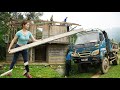 Genius girl turns old house into new one. build a wooden house 2024 - build a new life LTtivi