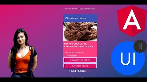 [39 & 40/100] Recipe & Testimonials🍪 | #Daily UI (AngularJs + MaterialUI)