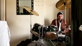 Ben Hardy practice playing the drums