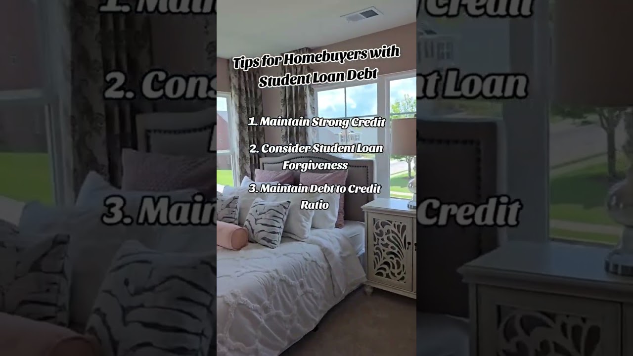 Here are some tips for homebuyers with student loan debt: Maintain a Strong Credit Score: A good