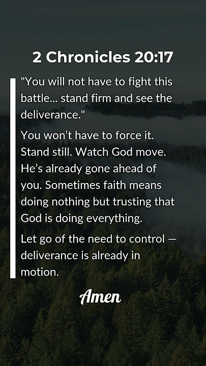 Stop Fighting—This Battle Belongs to God | 2 Chronicles 20:17