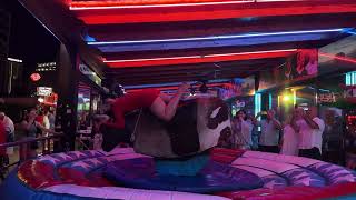 Watch This Pretty Girl Epic Fail On A Mechanical Bull In Benidorm
