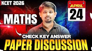 KCET 2026 Maths Paper Discussion 🔥 | Full Solution + Key Answers 💯