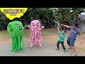 Battle of the TWIN OCTOPUS MONSTERS! Skyheart action dinosaurs for kids