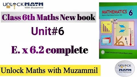 Class 6 Maths Exercise 6.2 | Class 6 Maths Chapter 6 Exercise 6.2 | Class 6 Math Unit 6 Exercise 6.2