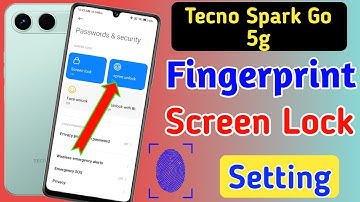 Tecno spark go 5g fingerprint screen lock | fingerprint lock setting in Tecno spark go /pattern lock