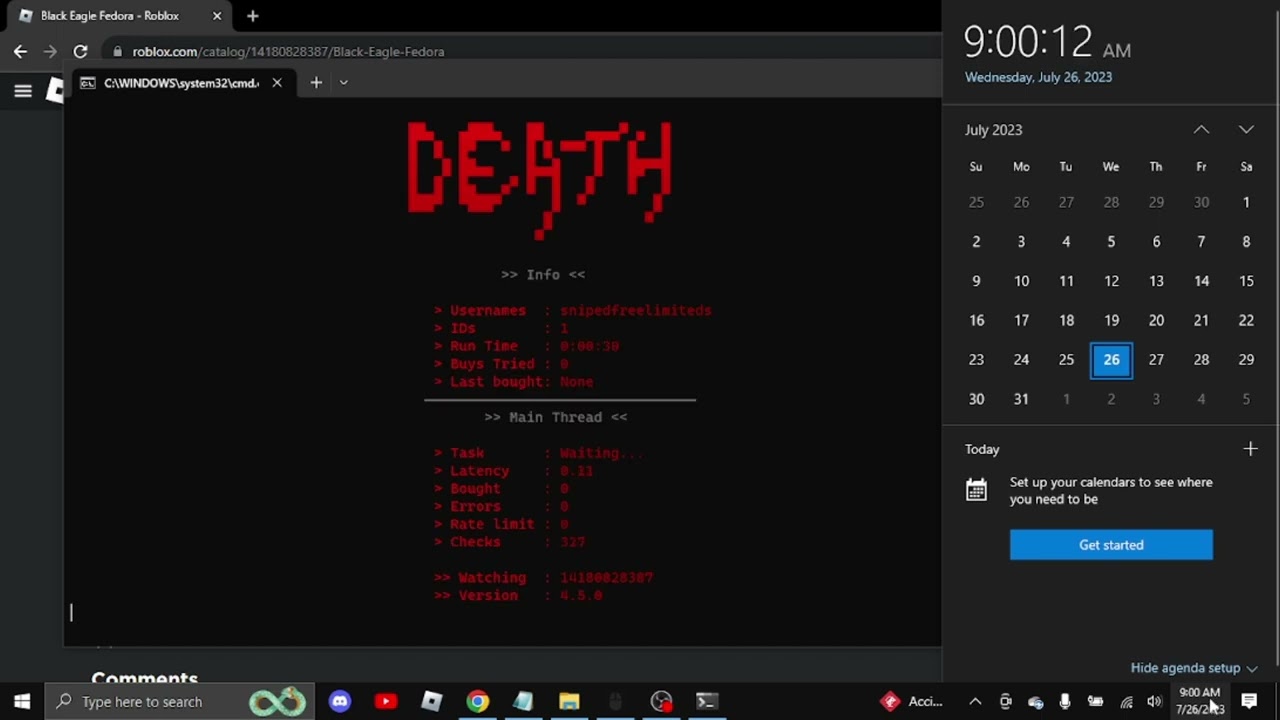 Sniping Black Eagle Fedora With Death Sniper (Roblox Free Ugc Limited)