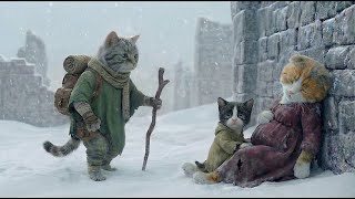 Brave cat rescued a pregnant mama and her kitten in a snowstorm&hellip; Then a miracle happened!
