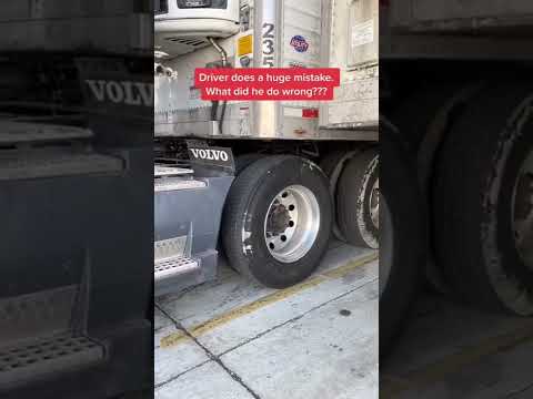 Trucker makes the biggest mistake which cost him his job #truck #trucking #volvo #trucker #oops