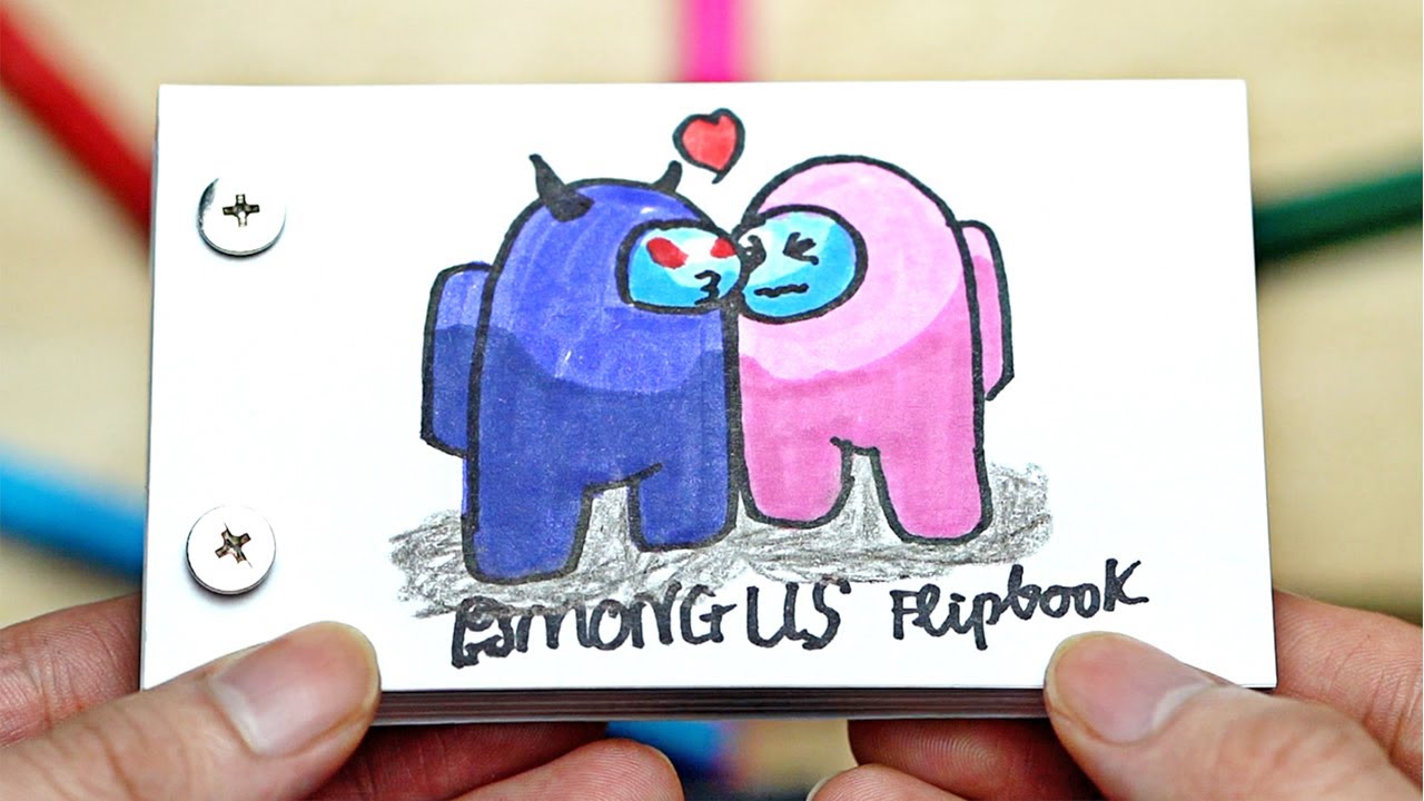 Among Us Imposter Kiss Flipbook | Among Us Flipbook - YouTube