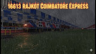 MSTS|OPENRAILS|16613 RAJKOT COIMBATORE EXPRESS |EARLY MORNING|RAINY WEATHER|#msts#train#subscribe
