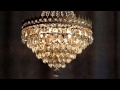 Huge Antique Luster Crystal Candelabra Chandelier Lighting Brass Old Lamp E27