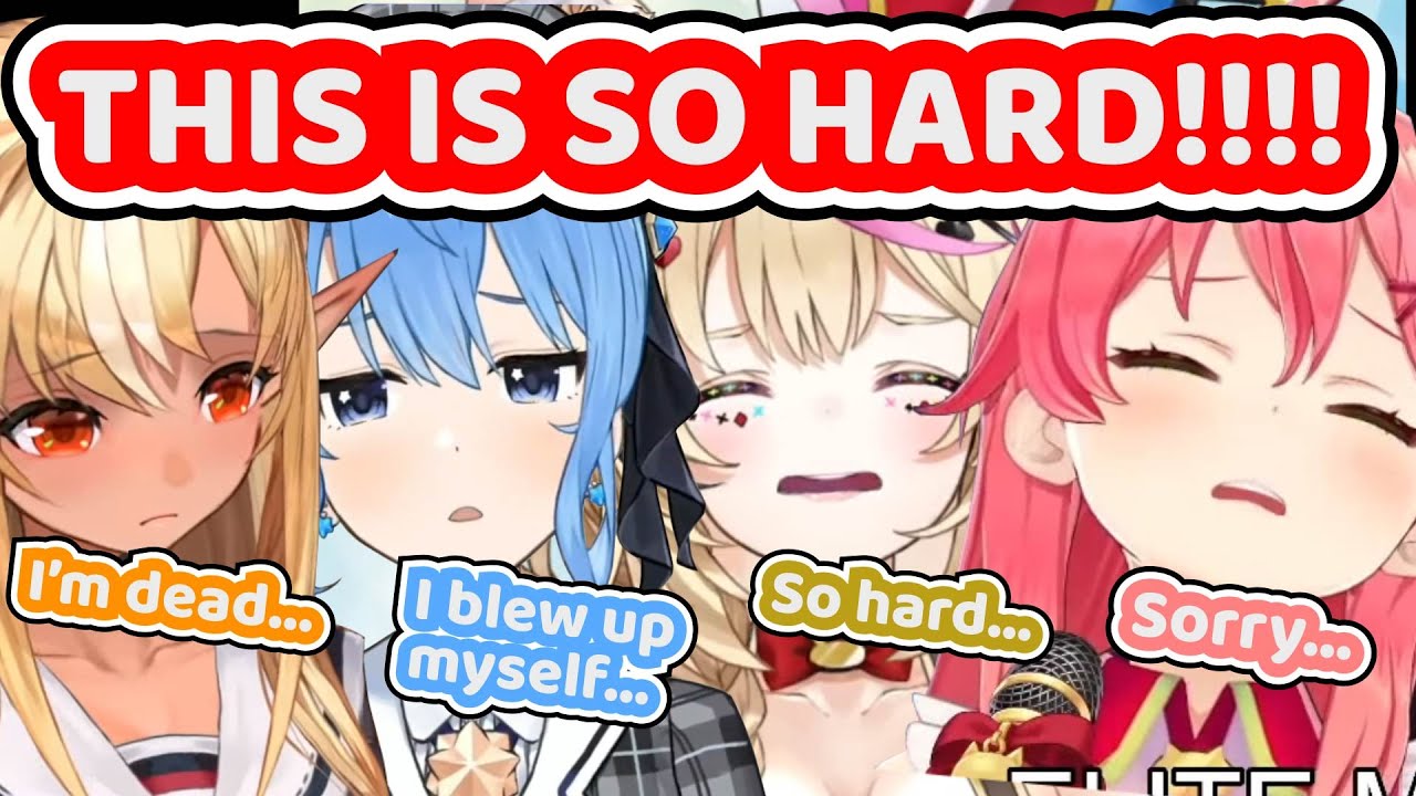 Hoguchilive Members Cannot Handle Normal Difficulty【Hololive | Suisei x Miko x Flare x Polka】