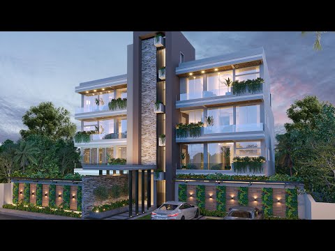 ? 25x30 Design of 4-bedroom luxury apartment building. Calderon Architect