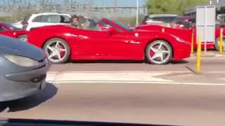 12 FERRARIS EN LA AUTOPISTA EN BUENOS AIRES ARGENTINA Nico Vacca