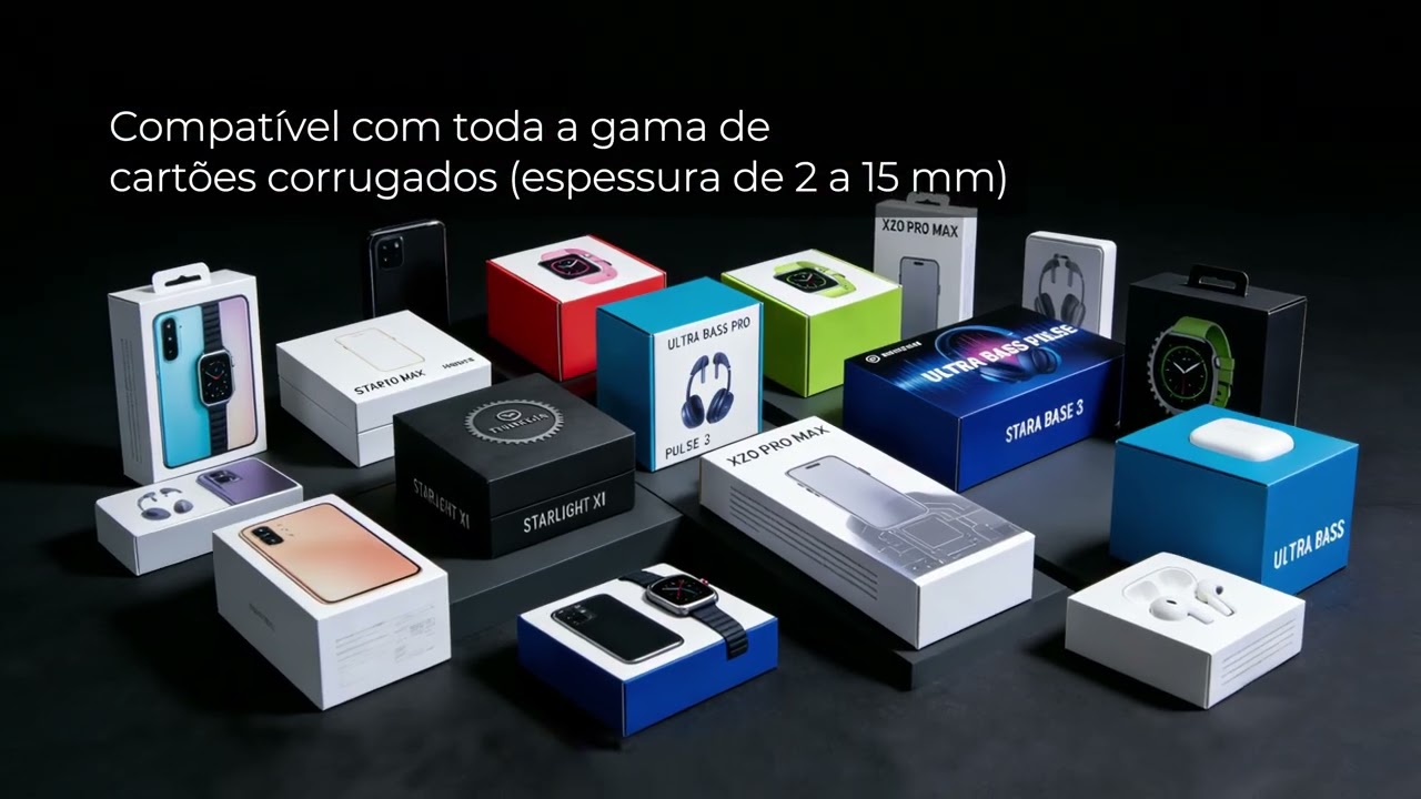Q-PACK PRO imprimindo papelão ondulado em ambiente industrial