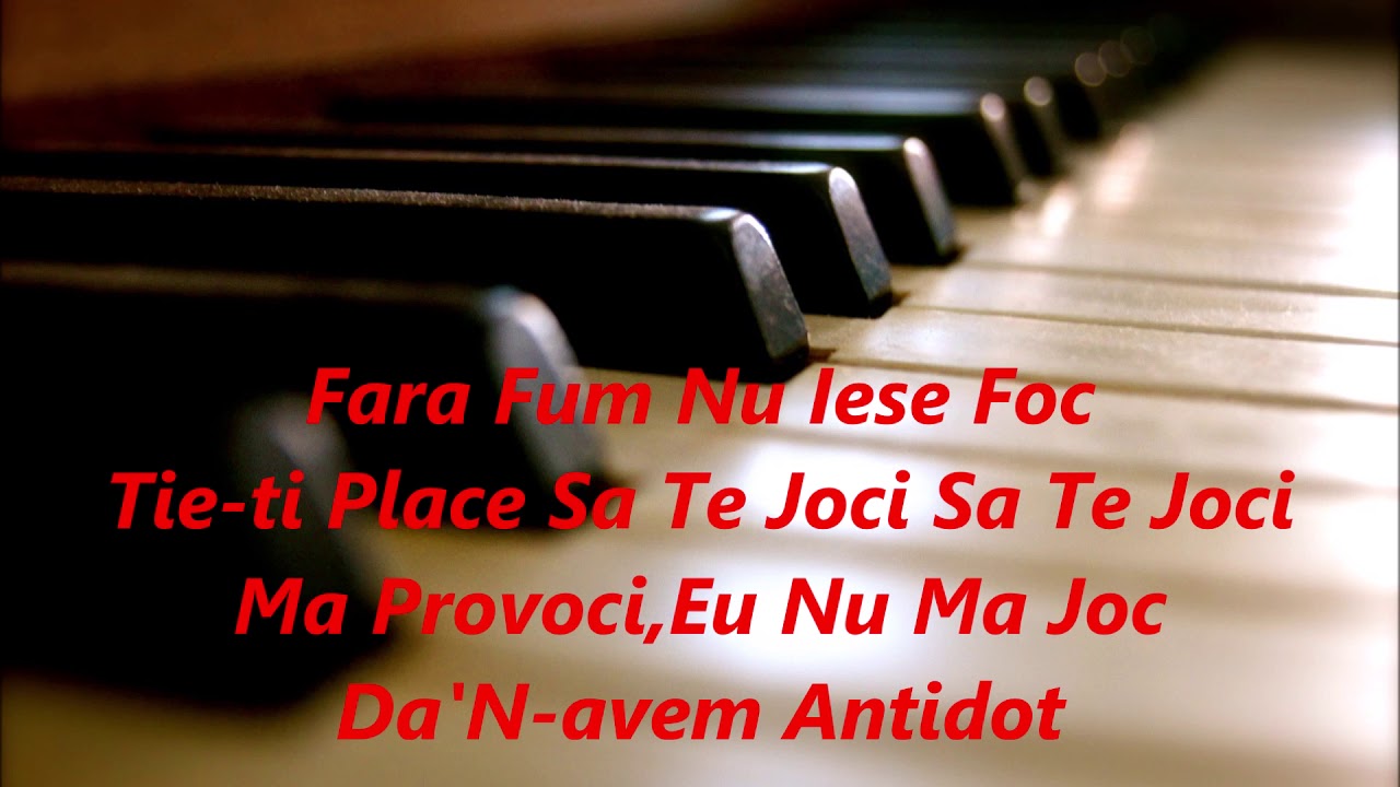 Printre CuvinteAlina Eremia!!! PIANO KARAOKE YouTube