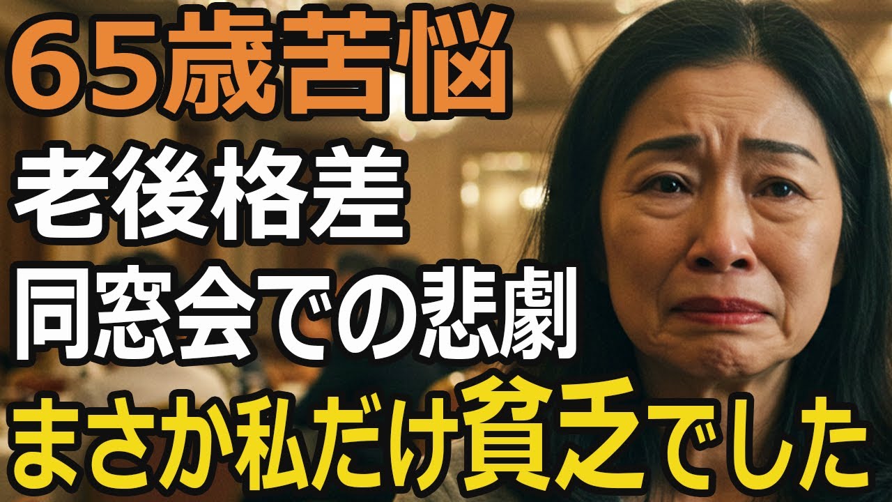 65歳主婦の心が壊れた日。同窓会で気づいた「老後格差」の現実。老後の差は「運」ではない。【60代以上の方へ/シニア】