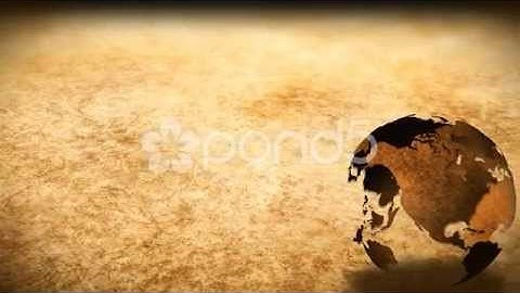 Vintage Rotating Globe And Map Of The World Background