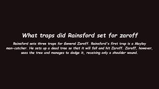 What traps did Rainsford set for zaroff
