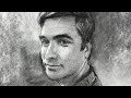 Portrait #100 - How to Draw a Man from Photo Using Charcoal