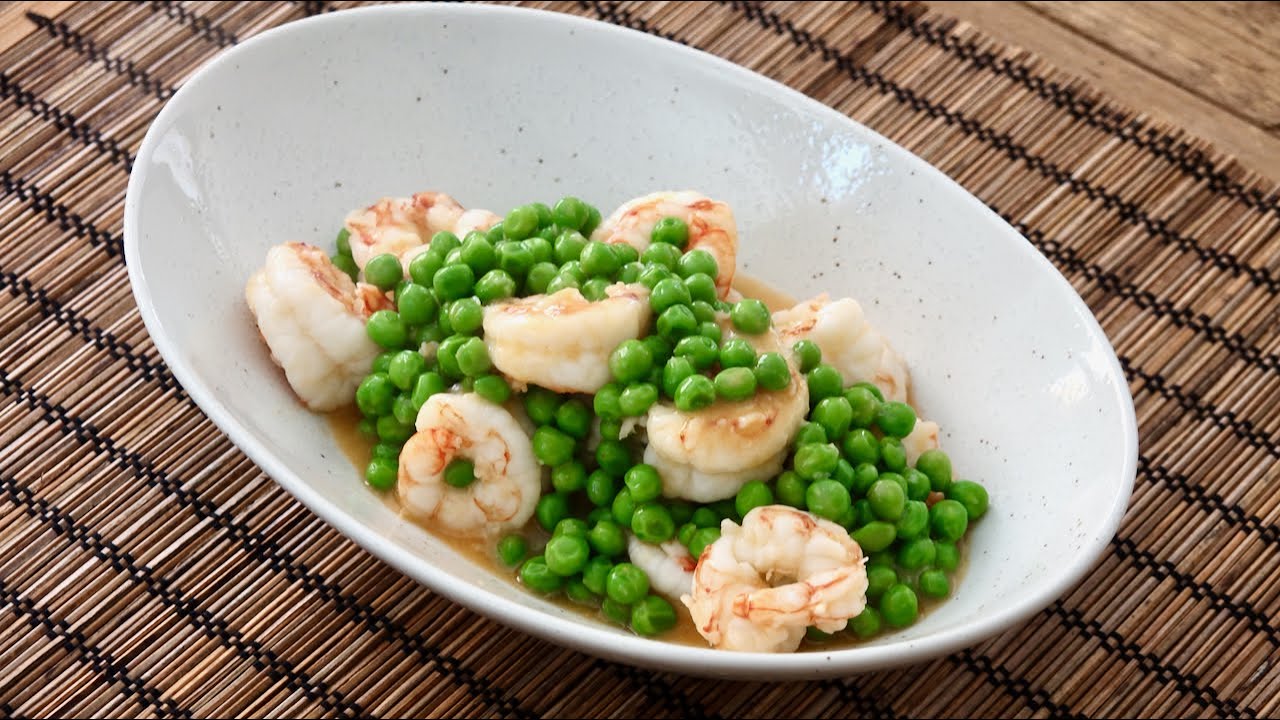 Stir-Fry Shrimp and Green Peas Recipe - Japanese Cooking 101