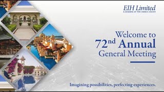 EIH Limited - 72nd Annual General Meeting