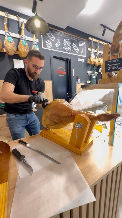 Нарезка Хамона Саррано Гран Резерва /Corte de #Jamon #jamonyerevan # ...