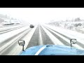 Time lapse - driving a big rig through bad weather in Canada