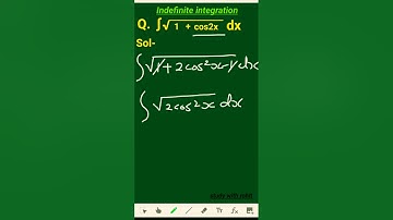 Integration of  √1+cos2x dx | indefinite integration | class 12th | #viral  #ytshorts  #trending