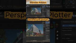 Perspective Plotter Addon for Blender #Short #ytshorts #ytfeed