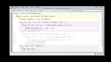 APCS 2D Arrays for-each