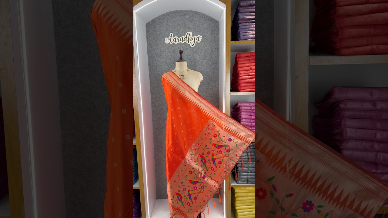 Pure Zari Temple Parrot Paithani Dupatta