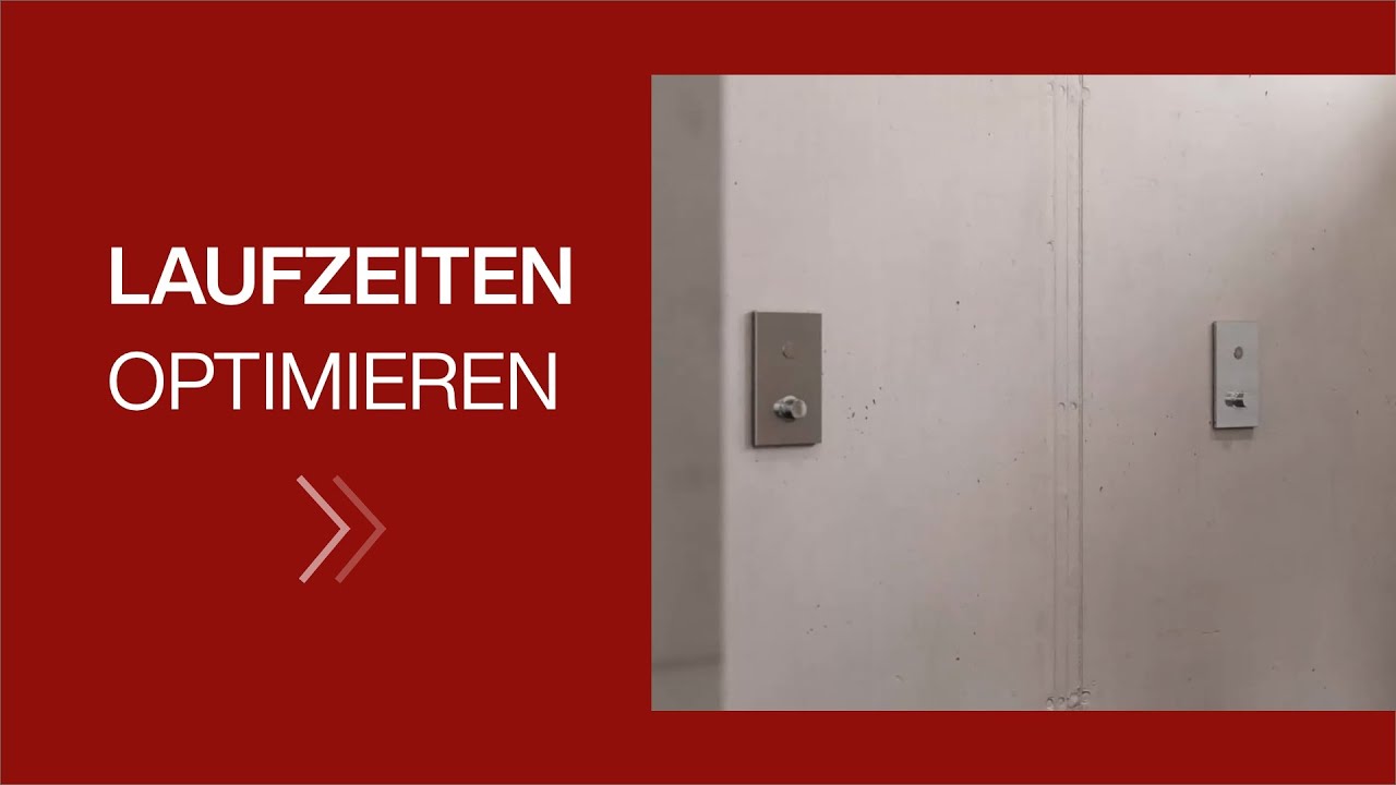 Laufzeiten einstellen mit CDV-Touch-Elektronik und Selbstschluss