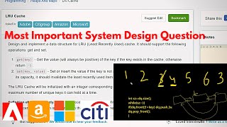 12.8 LRU CACHE (Heaps and Maps)-Interviewbit #heap#map#interview