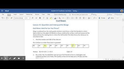 Lesson 15 - Cool Down