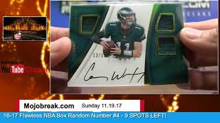 11/19 - 2017 Immaculate Football 30 Box 5 Case eBay Player Break #2