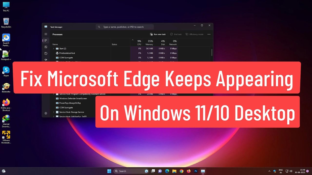 Fix Microsoft Edge Keeps Appearing On Windows 11/10 Desktop
