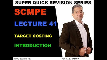 CA Final  || SCMPE ||  Super Quick Revision # 41  || Chapter 15 || Target Costing || Introduction