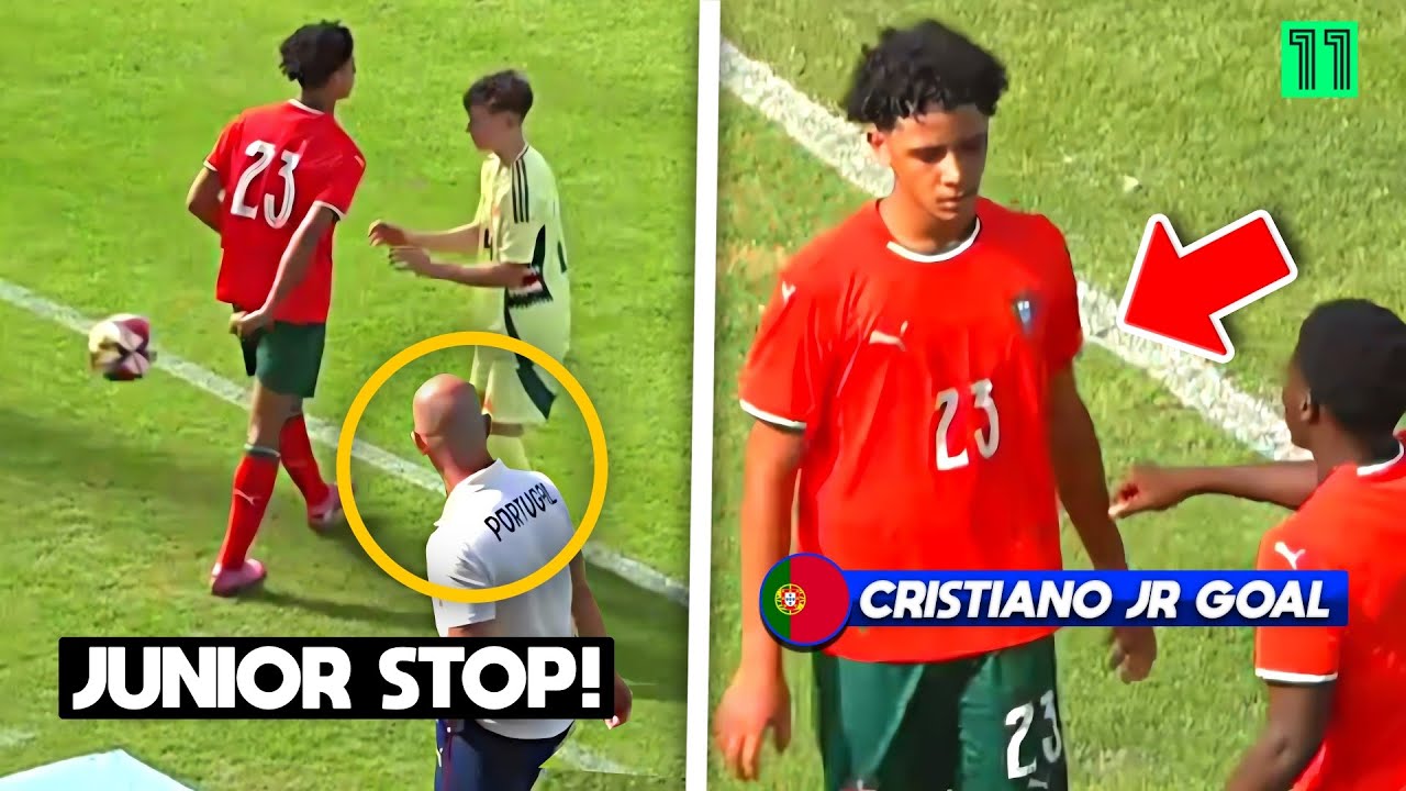 Криштиану Роналду-младший заставил замолчать своего разгневанного тренера, забив гол в матче сбор...