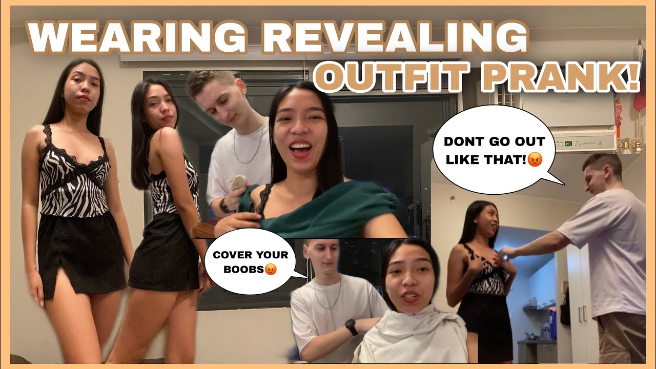 WEARING SCANDALOUS OUTFIT PRANK! GALIT NA GALIT SIYA😂 PINAY + BELGIAN COUPLE YouTube