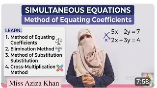 Simultaneous Equation / method of equation the coefficients