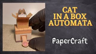061 - Cat in a box automata bendable papercraft 🙂