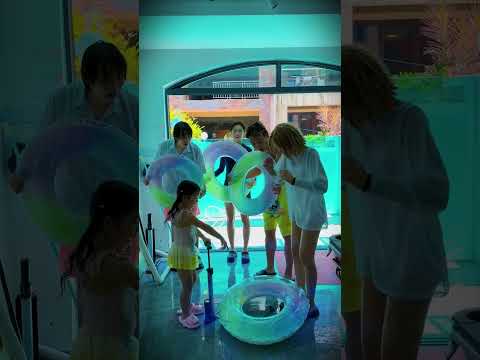 The child helped police officer Rabbit go swimming#Short #Officer Rabbit #angel