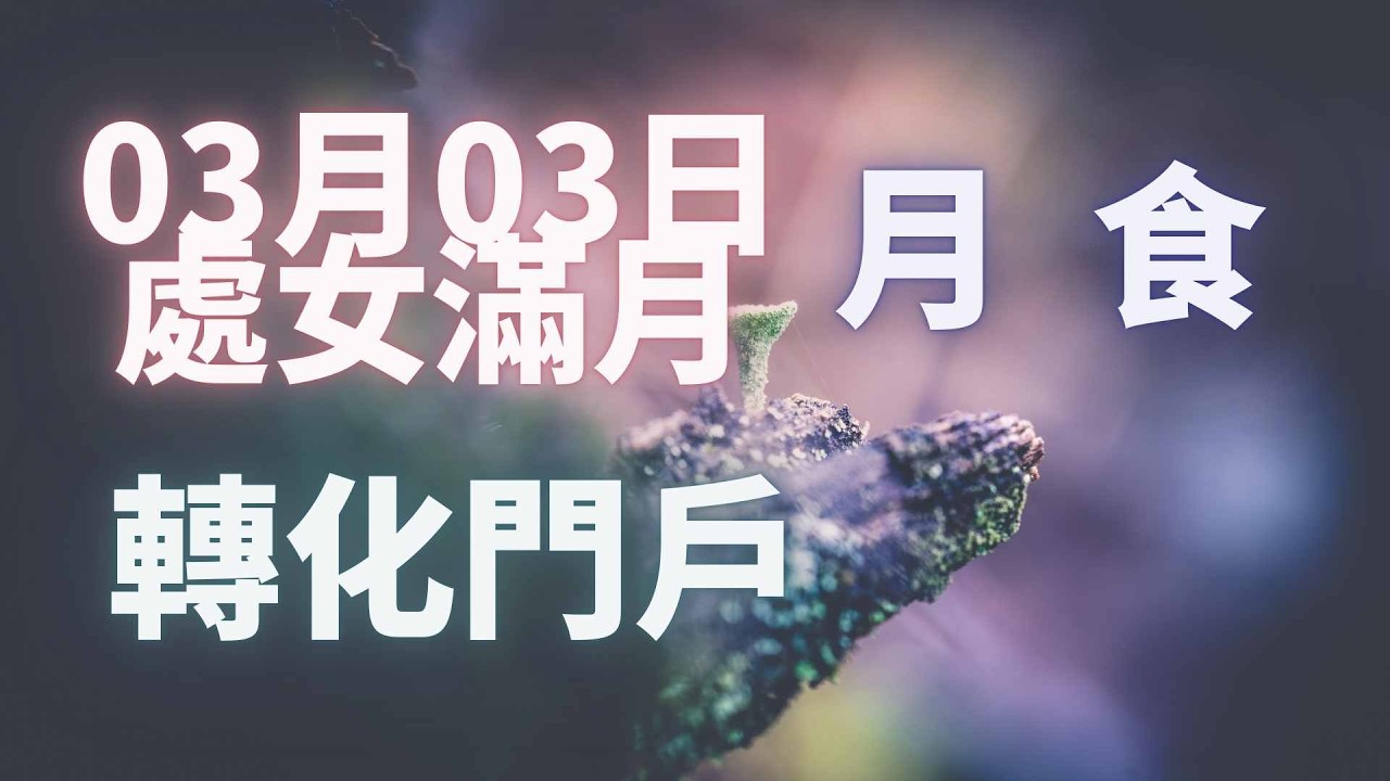 2026年03月03日 處女座滿月+月食轉化門戶 x 停止消耗，回到身心對齊的新秩序 x 在未知中穩定，在清理中升級